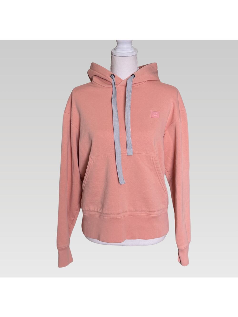 Acne Studios Ferris Face Paw Hoodie sz Small Pink Peach Paw17 Logo Pullover